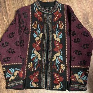 Nordic Design Shetland Wool Sweater Cardigan